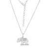 Thumbnail Image 1 of Diamond Accent Elephant Pendant in Sterling Silver