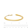 Thumbnail Image 4 of Made in Italy 5.3mm Satin S-Link Chain Bracelet in Hollow 14K Gold - 7.5&quot;