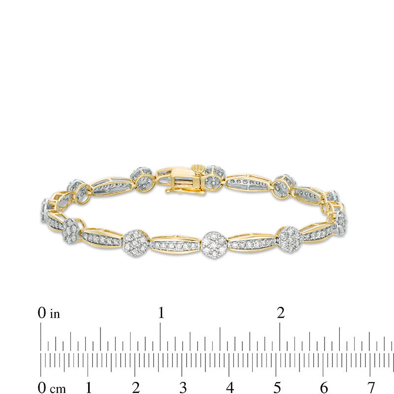 10K Solid Yellow Gold 2.85 CTW Round Cut Diamond Tennis Bracelet – Exotic  Diamonds