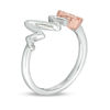 Thumbnail Image 2 of 1/20 CT. T.W. Diamond Heartbeat Ring in Sterling Silver and 10K Rose Gold