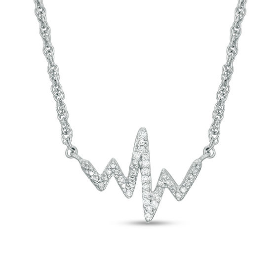 black diamond heartbeat necklace