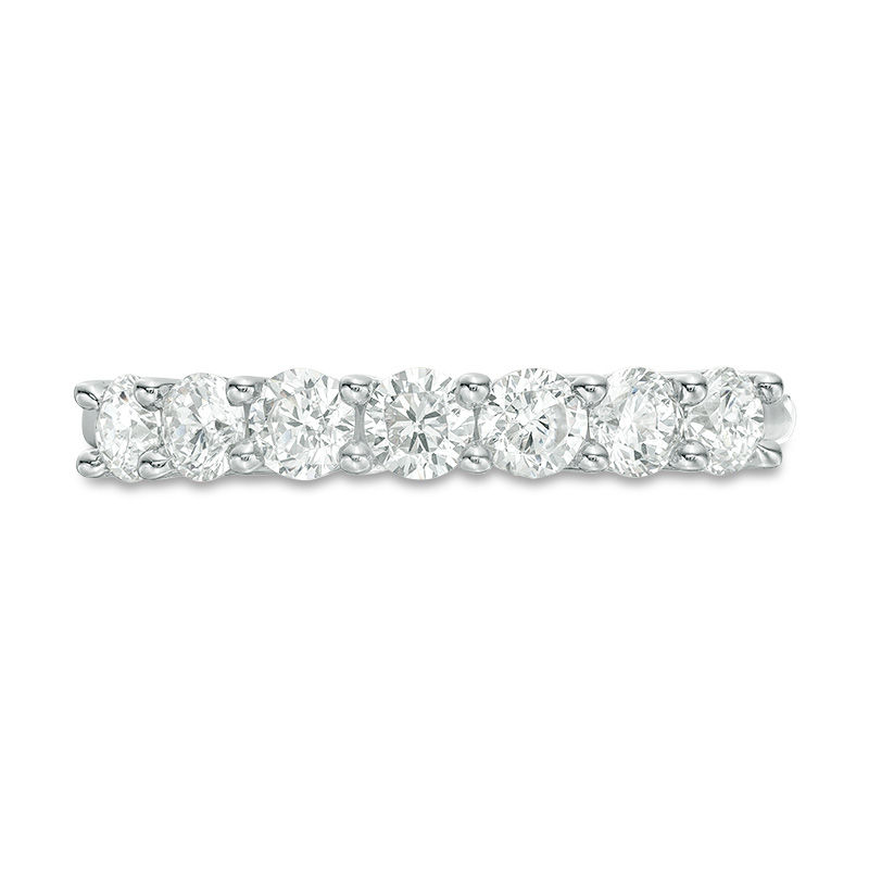 Main Image 4 of 1 CT. T.W. Diamond Seven Stone Anniversary Band in 10K White Gold