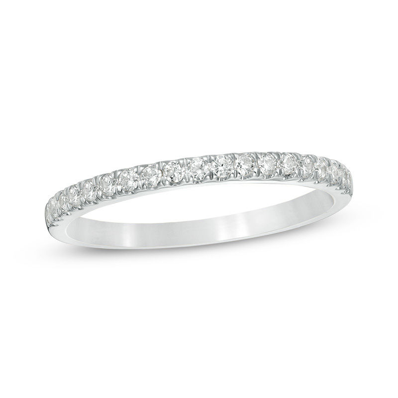 1/4 CT. T.W. Diamond Wedding Band in 10K White Gold