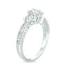 Thumbnail Image 2 of 3/4 CT. T.W. Diamond Three Stone Vintage-Style Engagement Ring in 10K White Gold