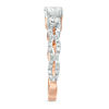 Thumbnail Image 4 of 1 CT. T.W. Diamond Three Stone Braid Engagement Ring in 10K Rose Gold