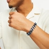 Thumbnail Image 2 of Men's 14.75mm Curb Chain Bracelet in Two-Tone Ion-Plated Stainless Steel - 9.0&quot;