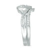 Thumbnail Image 3 of 1/5 CT. T.W. Diamond Heart Frame Twist Bridal Set in 10K White Gold