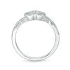 Thumbnail Image 4 of 1/5 CT. T.W. Diamond Heart Frame Twist Bridal Set in 10K White Gold