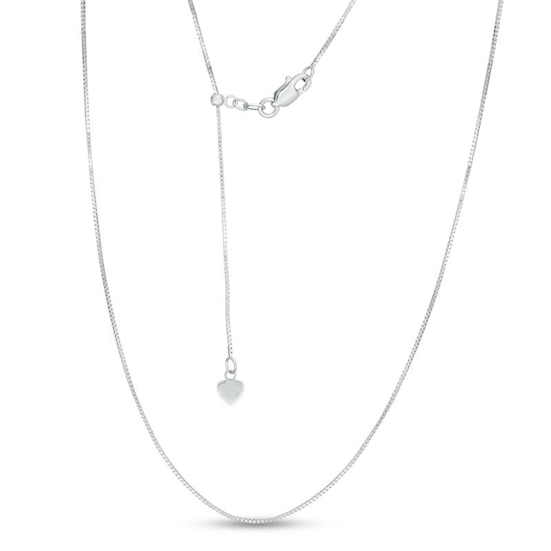 22 inch 14k white gold box chain