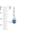 Thumbnail Image 3 of Oval Lab-Created Ceylon Blue and White Sapphire Pendant, Drop Earrings and Bolo Bracelet Set in Sterling Silver