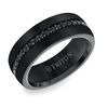 Thumbnail Image 2 of Triton Men's Black Sapphire Comfort-Fit Wedding Band in Black Tungsten