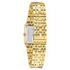 Thumbnail Image 3 of Ladies' Bulova Modern Diamond Accent Gold-Tone Watch with Rectangular Black Dial (Model: 97P135)