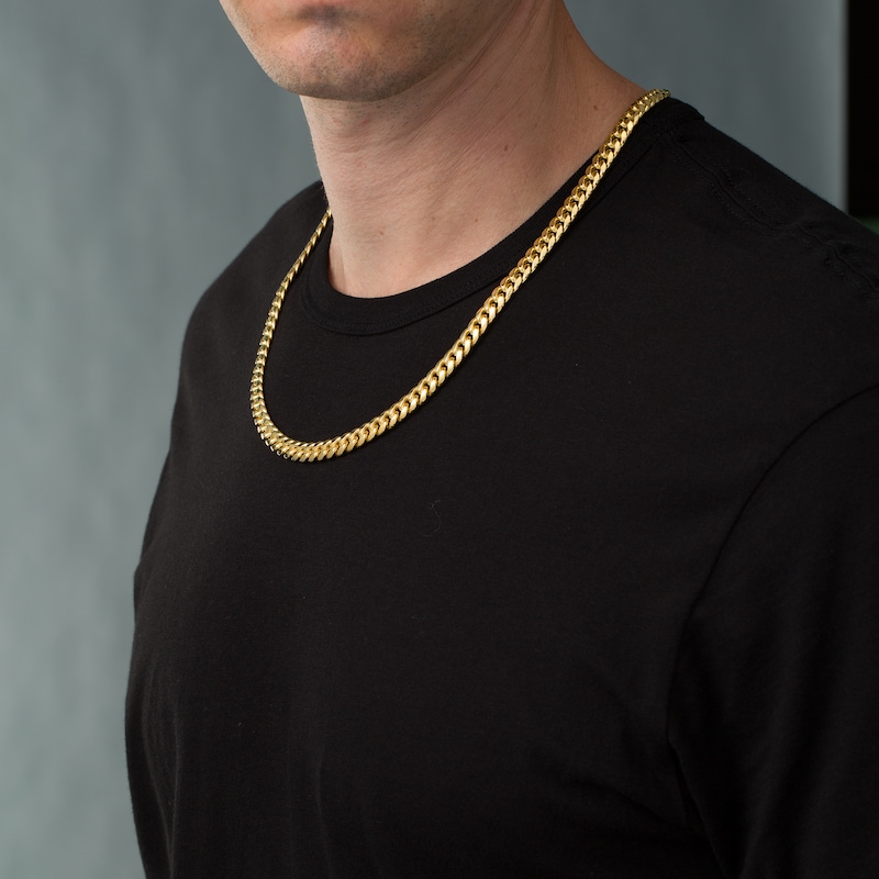 10k HOLLOW Real Yellow Gold Miami Cuban Link Chain Necklace 4.5