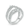 Thumbnail Image 2 of 1-1/2 CT. T.W. Diamond Multi-Row Tiara-Style Solitaire Enhancer in 14K White Gold