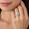 Thumbnail Image 3 of 1-1/2 CT. T.W. Diamond Multi-Row Tiara-Style Solitaire Enhancer in 14K White Gold