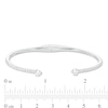 Thumbnail Image 2 of 4.0mm Lab-Created White Sapphire Cuff in Sterling Silver