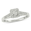 Thumbnail Image 1 of 1/6 CT. T.W. Princess-Cut Diamond Frame Promise Ring in Sterling Silver