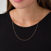 Thumbnail Image 2 of Ladies' 0.9mm Adjustable Cable Chain Necklace in 14K Rose Gold - 22&quot;