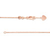 Thumbnail Image 3 of Ladies' 0.9mm Adjustable Cable Chain Necklace in 14K Rose Gold - 22&quot;