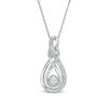 Thumbnail Image 1 of Diamond Accent Double Infinity Knot Pendant in Sterling Silver