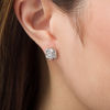 Thumbnail Image 2 of Diamond Accent Cushion-Shaped Knot Stud Earrings in Sterling Silver