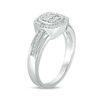 Thumbnail Image 2 of Quad Diamond Accent Cushion Frame Ring in Sterling Silver