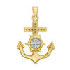 Thumbnail Image 1 of Men's Anchor Necklace Charm in 10K Two-Tone Gold