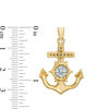 Thumbnail Image 2 of Men's Anchor Necklace Charm in 10K Two-Tone Gold