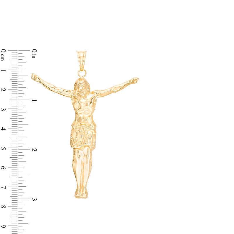 Main Image 2 of Men's Crucifix Necklace Charm in 10K Gold