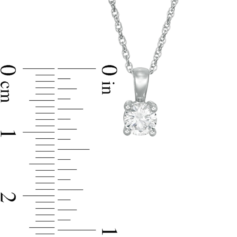 Main Image 2 of 1/2 CT. Certified Diamond Solitaire Pendant in 14K White Gold (I/I1)