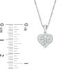 Thumbnail Image 4 of Lab-Created White Sapphire Heart Pendant and Stud Earrings Set in Sterling Silver