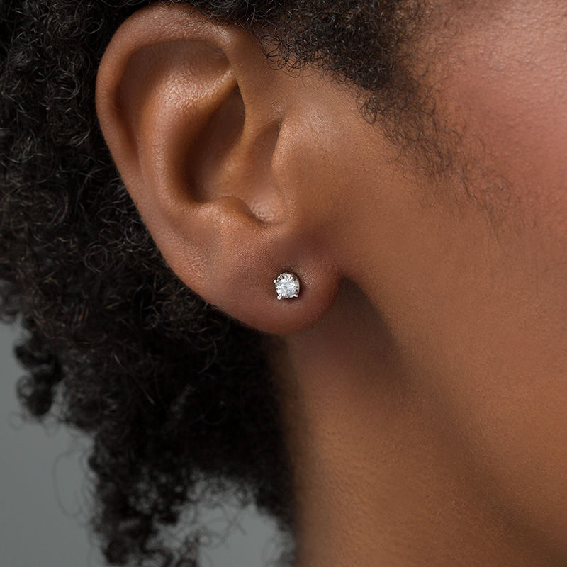 1/5 CT. T.W. Diamond Solitaire Stud Earrings in Sterling Silver | Zales ...