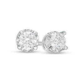 1/3 CT. T.W. Diamond Solitaire Stud Earrings in Sterling Silver