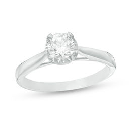 1/2 CT. Diamond Solitaire Engagement Ring in 10K White Gold