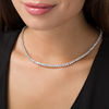 Thumbnail Image 2 of Lab-Created White Sapphire Tennis Necklace in Sterling Silver - 17&quot;