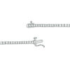 Thumbnail Image 3 of Lab-Created White Sapphire Tennis Necklace in Sterling Silver - 17&quot;