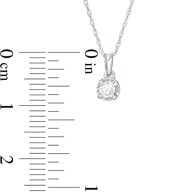 1/6 CT. Diamond Solitaire Pendant in Sterling Silver