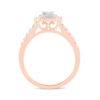 Thumbnail Image 3 of 1/2 CT. T.W. Princess-Cut Diamond Double Frame Engagement Ring in 14K Rose Gold