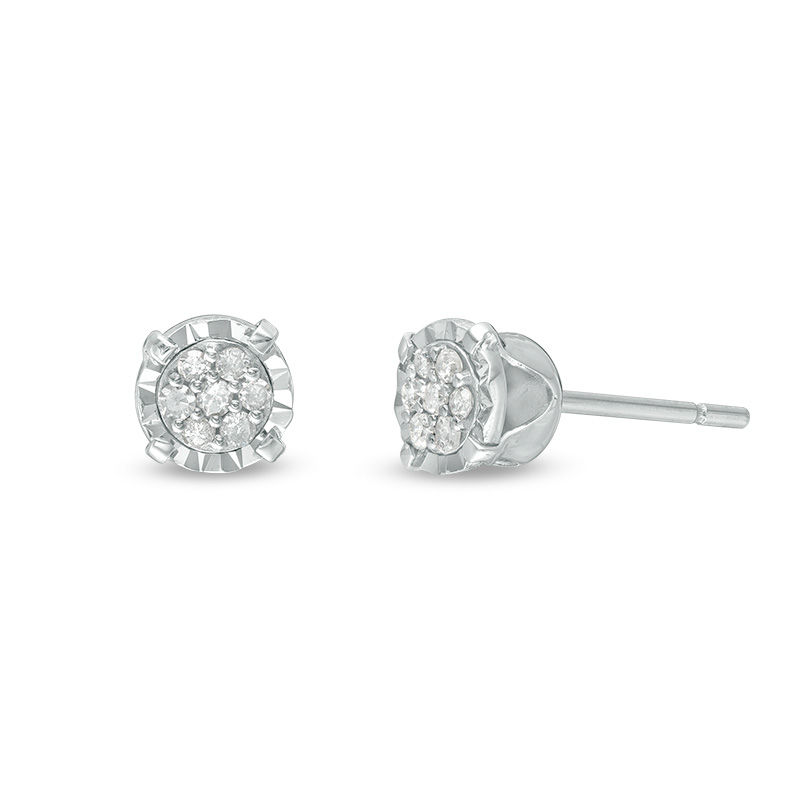 Thumbnail Image 0 of 1/10 CT. T.W. Composite Diamond Stud Earrings in Sterling Silver