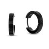 Thumbnail Image 0 of Men's Hoop Earrings in Stainless Steel with Black IP