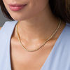 Thumbnail Image 2 of 1 CT. T.W. Diamond Two-Stone &quot;S&quot; Curve Tennis Necklace in Sterling Silver with Yellow Rhodium - 17&quot;