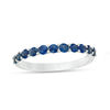 Thumbnail Image 0 of EFFY™ Collection Blue Sapphire Stackable Ring in 14K White Gold