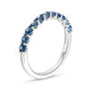 Thumbnail Image 1 of EFFY™ Collection Blue Sapphire Stackable Ring in 14K White Gold