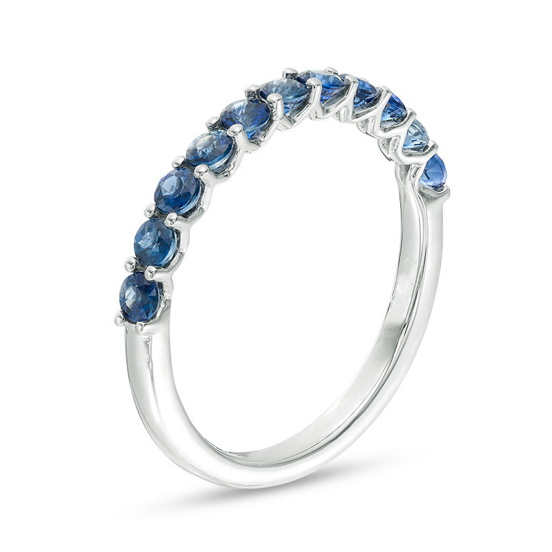 EFFY™ Collection Blue Sapphire Stackable Ring in 14K White Gold
