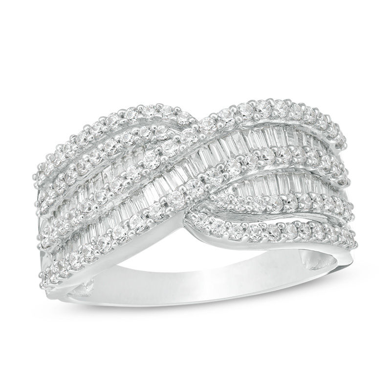 Baguette on sale crossover ring