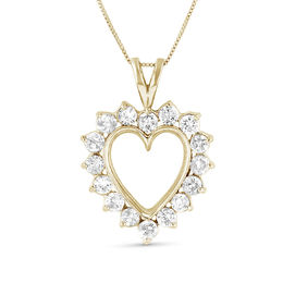 1-1/2 CT. T.W. Diamond Heart Pendant in 14K Gold (I/I1)