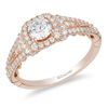 Thumbnail Image 1 of Enchanted Disney Rapunzel 1 CT. T.W. Diamond Cushion Frame Collar Engagement Ring in 14K Rose Gold