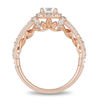 Thumbnail Image 3 of Enchanted Disney Rapunzel 1 CT. T.W. Diamond Cushion Frame Collar Engagement Ring in 14K Rose Gold