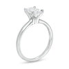 Thumbnail Image 3 of 1 CT. Certified Oval Diamond Solitaire Engagement Ring in 14K White Gold (I/I1)