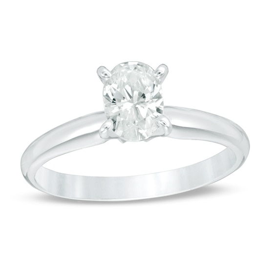 1 Ct. Certified Pear-Shaped Diamond Solitaire Engagement Ring in 14K White Gold (I/I2)